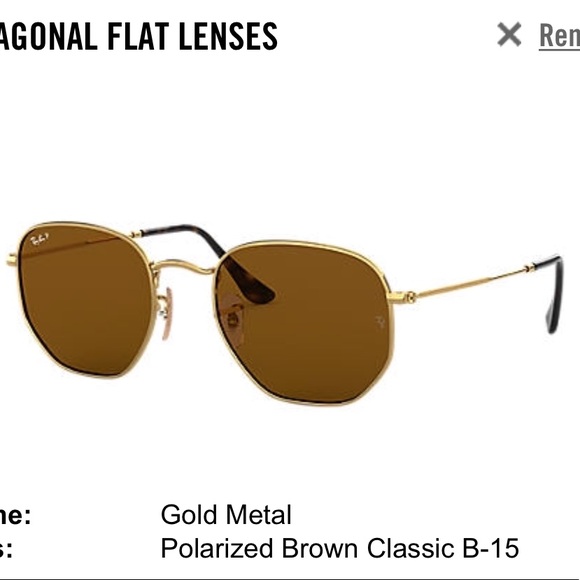 Rayban hexagonal Flat lenses